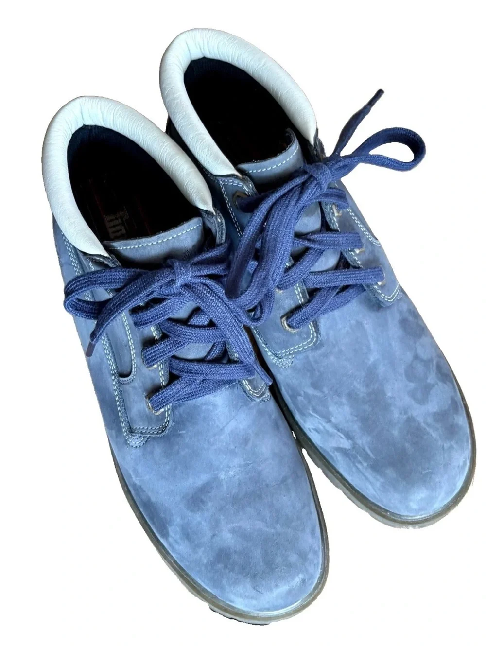Vtg TIMBERLAND Y2K Blue Suede Chukka Bootie NELLIE Waterproof 69636 WMN 8.5 RARE